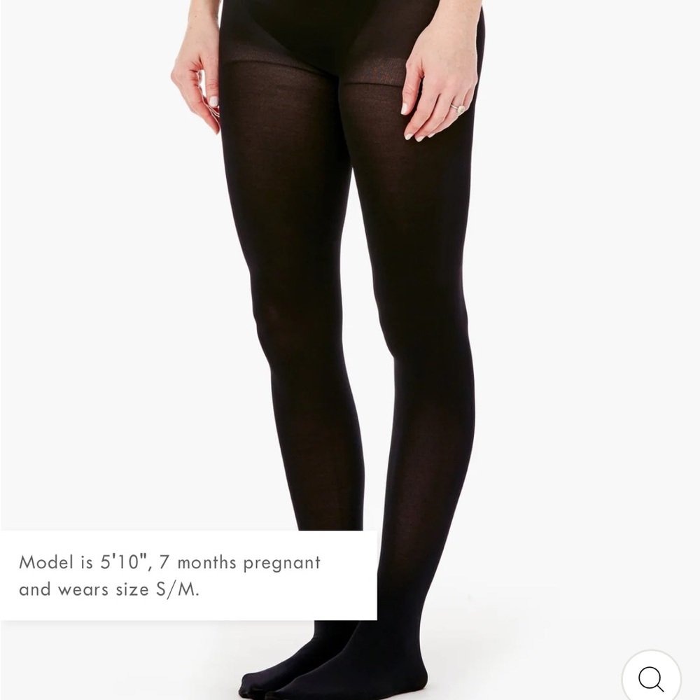 Isabel Maternity Opaque Tights Sz S/M Black
